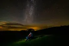 Couple under the Milky Way