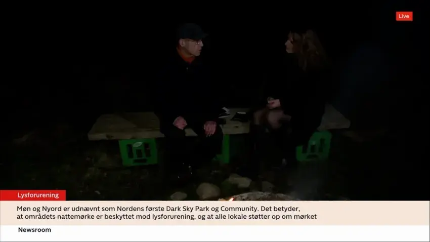 TV2 news - om Dark Sky Park Møn