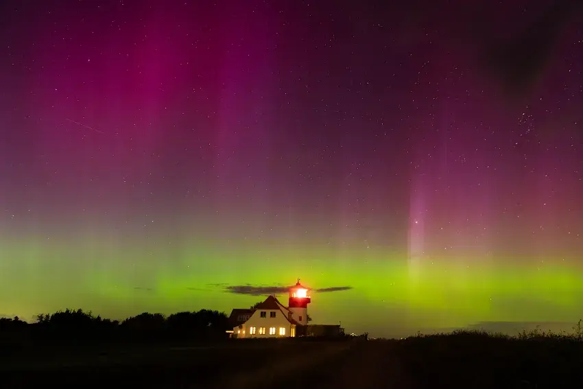Nordlys over Langeland