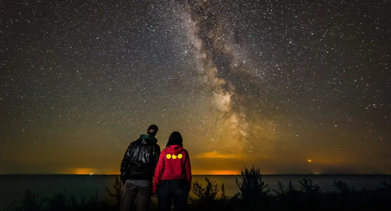 Couple watching the Milky Way