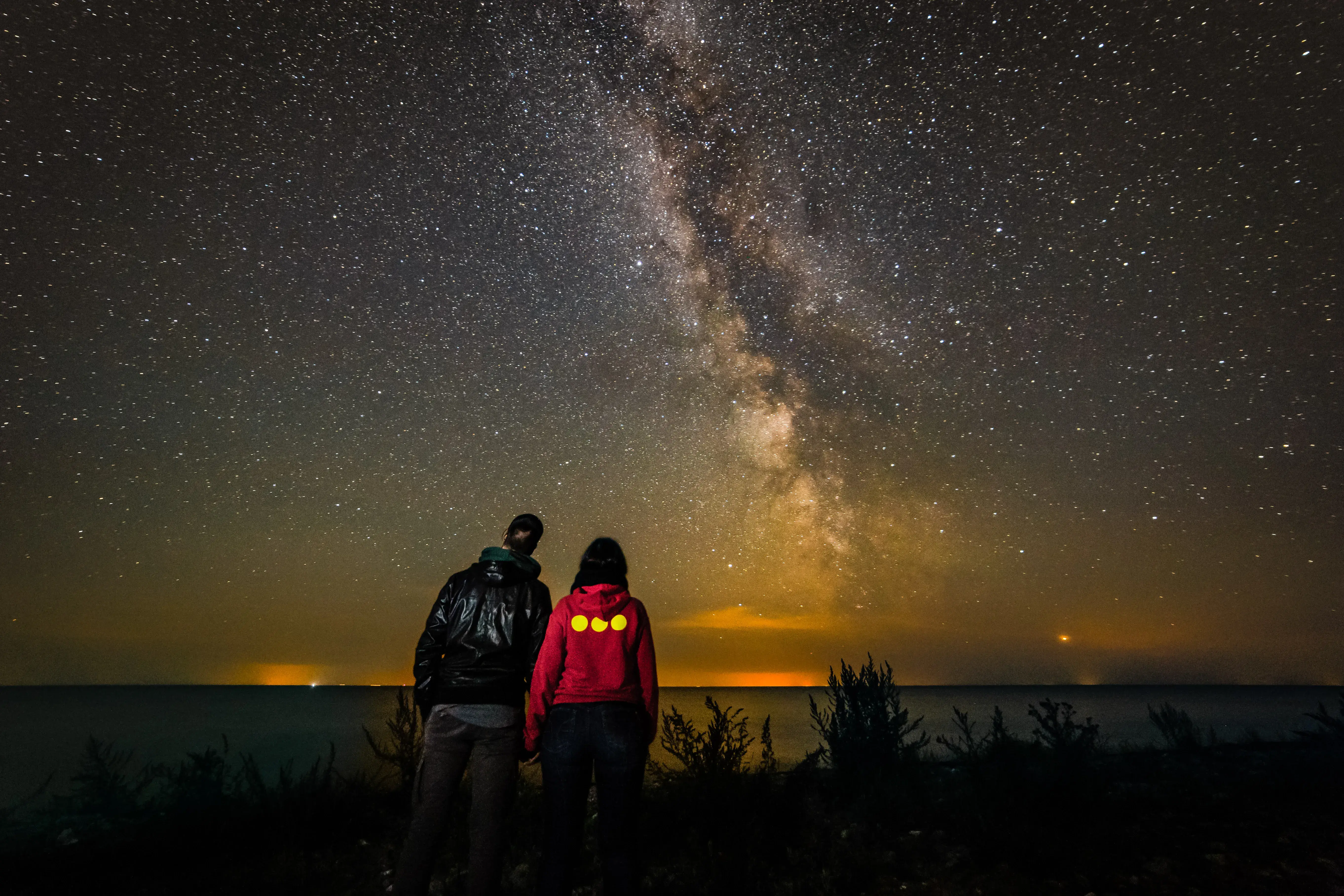 Couple watching the Milky Way