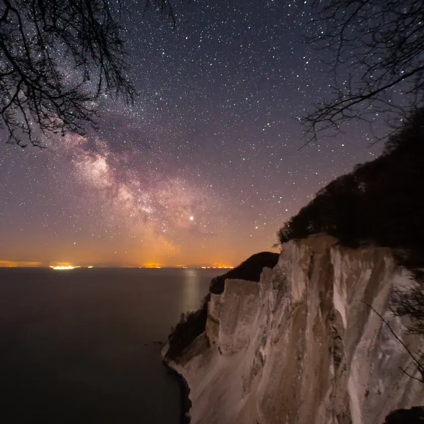 The Milky Way from the top of Møns Klint