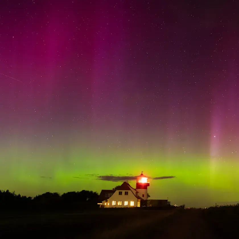 Nordlys over Langeland