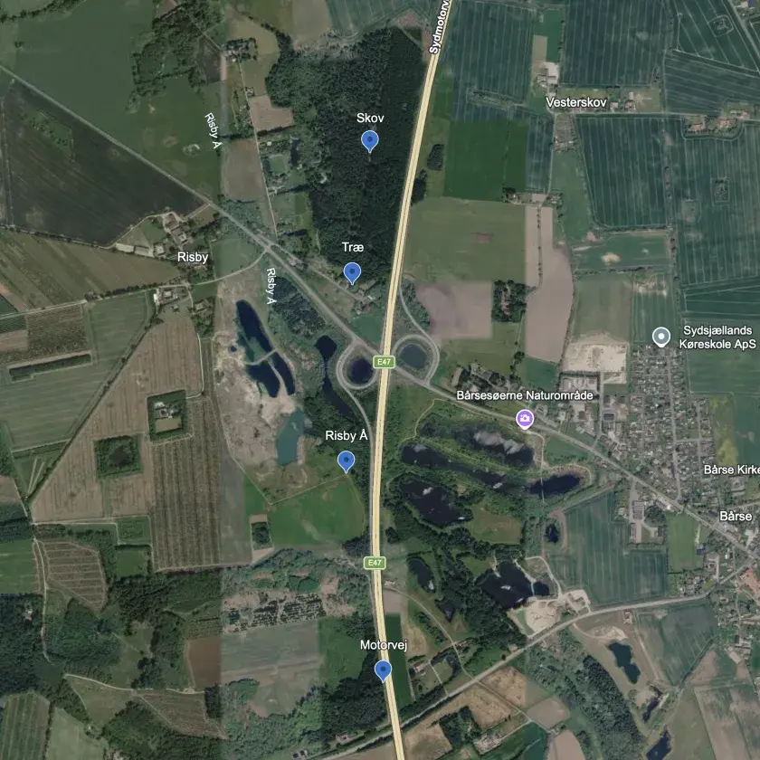 Observationspunkter ved Bårse